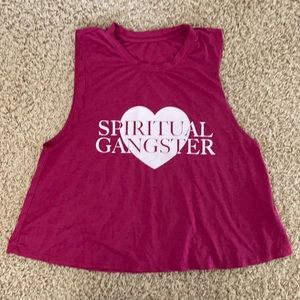 Small- pink spiritual gangster tank